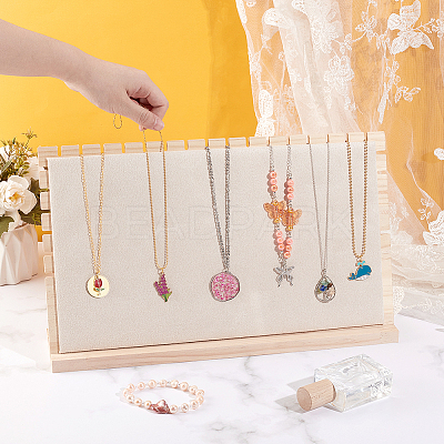 Wooden Necklace Display Stands AJEW-WH0459-92A-1
