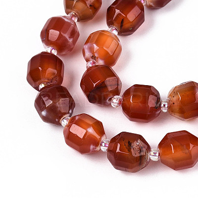 Natural Agate(Dyed & Heated) Beads Strands G-T139-92C-1