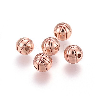 Brass Enamel Beads KK-L179-07RG-1