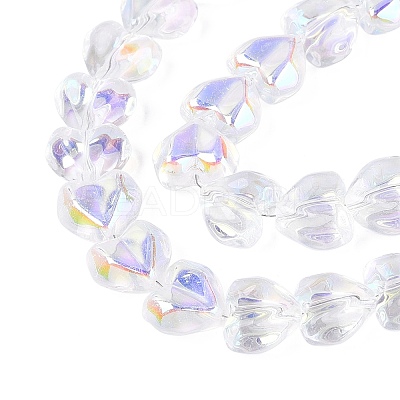 Electroplate Transparent Glass Beads Strands EGLA-N056-01A-13-1