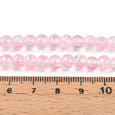 Crackle Glass Beads Strands X-CCG-Q002-6mm-01-1