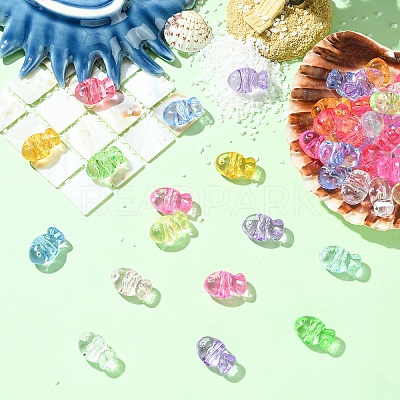 50Pcs Transparent Acrylic Beads TACR-YW0003-16-1