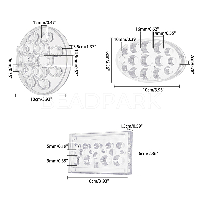 Transparent Plastic Tattoo Ink Cup Holder MRMJ-PH0001-31-1