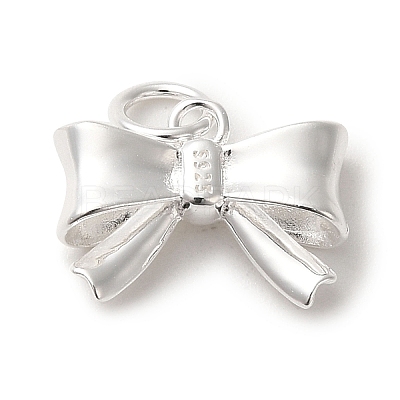925 Sterling Silver Bowknot Charms STER-K180-01S-1