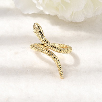 Brass Cuff Open Rings for Women RJEW-K264-12G-1
