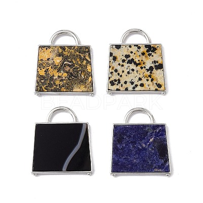 Natural Mixed Stone Pendants G-G977-04P-1