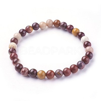 Natural Mookaite Beads Stretch Bracelets BJEW-F380-01-A17-1