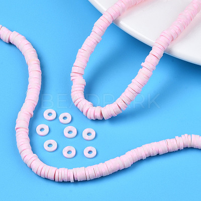 Handmade Polymer Clay Beads Strands CLAY-R089-6mm-171-1