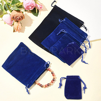 30Pcs Rectangle Velvet Pouches TP-FS0001-02C-1