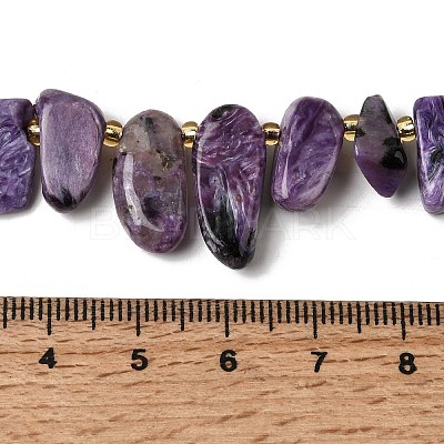 Natural Charoite Beads Strands G-P604-A29-01-1