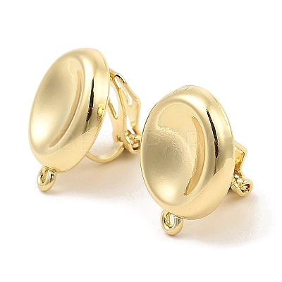 Alloy Clip-on Earring Findings FIND-L015-009G-1