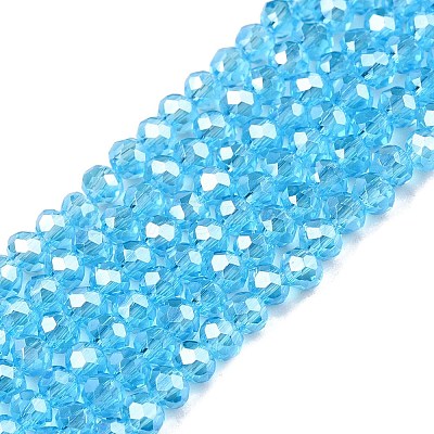 Electroplate Glass Beads Strands EGLA-A044-T2mm-A08-1