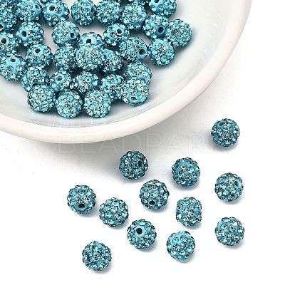 Polymer Clay Rhinestone Beads RB-H284-6MM-202-1