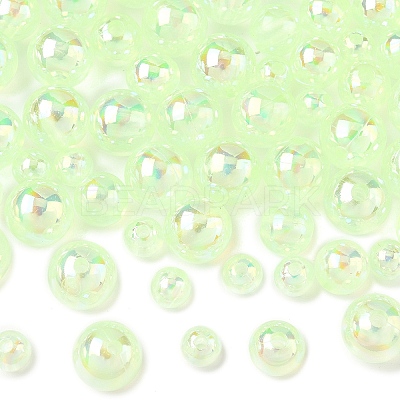 150Pcs 3 Styles Transparent Acrylic Beads MACR-YW0003-96C-1