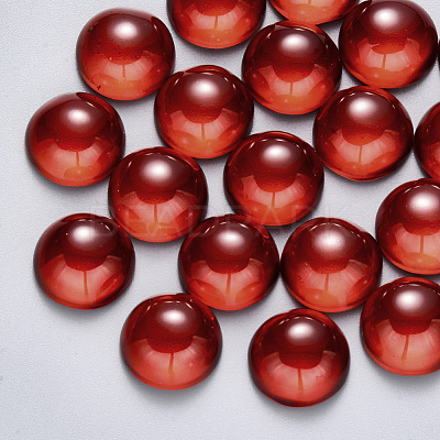 Transparent Spray Painted Glass Cabochons GLAA-S190-013B-C02-1