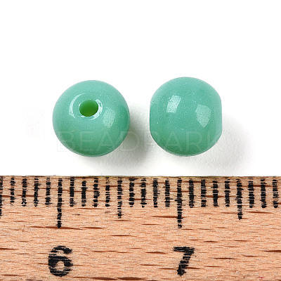 Opaque Solid Color Glass Beads GLAA-N007-6mm-A01-1