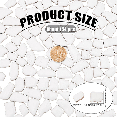 Porcelain Mosaic Tiles AJEW-PH0001-05-WH-1
