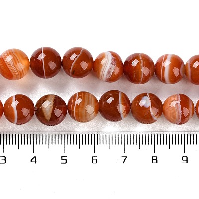 Natural Striped Agate/Banded Agate Beads Strands X-G-Z060-A01-C05-1
