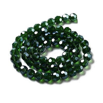 Electroplate Transparent Glass Beads Strands EGLA-A035-T8mm-A10-1