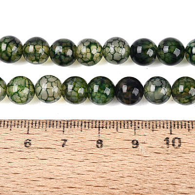 Natural Dragon Veins Agate Beads Strands G-Q948-81J-8MM-1