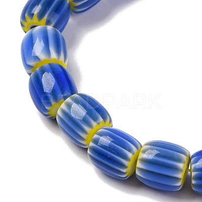 Handmade Lampwork Chevron Beads Strands LAMP-K041-01B-15-1