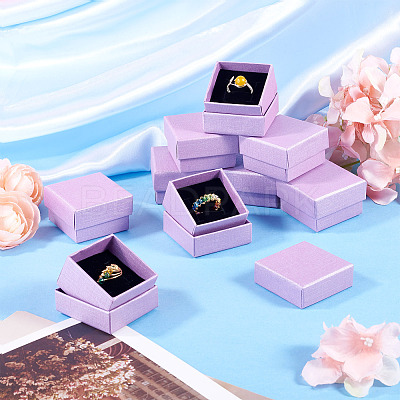 12Pcs Paper Packing Ring Boxes CON-TA0001-42B-1