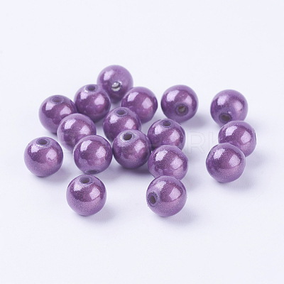 Spray Painted Acrylic Beads X-PB9284-5-1