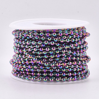 PVD Vacuum Plating 304 Stainless Steel Ball Chains CHS-F009-01D-M-1