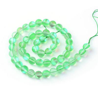 Synthetic Moonstone Beads Strands G-R375-8mm-A06-1