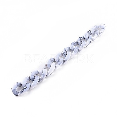 Acrylic Curb Chains X-AJEW-JB00505-05-1