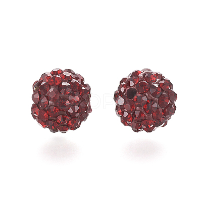 Polymer Clay Rhinestone Beads RB-K050-8mm-C05-1