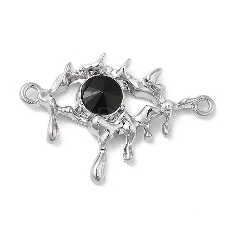 Alloy Jet Rhinestone Pendants PALLOY-P294-01P-02-1