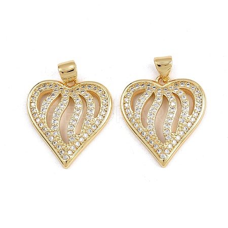 Brass Micro Pave Cubic Zirconia Pendants ZIRC-I367-07G-18-1