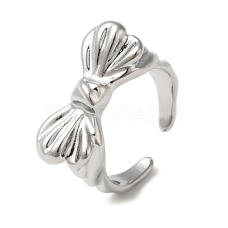 Brass Open Cuff Ring RJEW-C037-04P-1