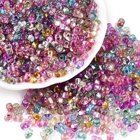Baking Paint Transparent Glass Seed Beads X-SEED-N006-05-1