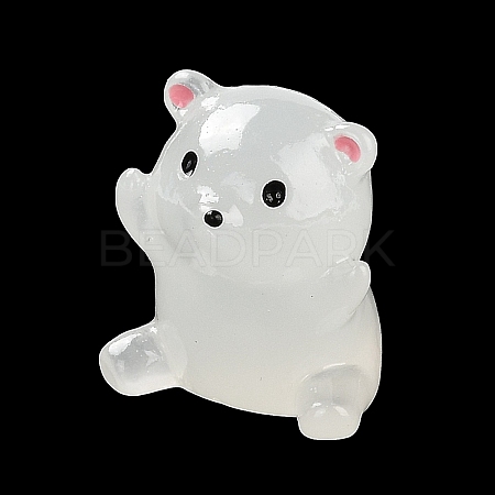 Bear Luminous Resin Display Decorations DJEW-F023-A03-1