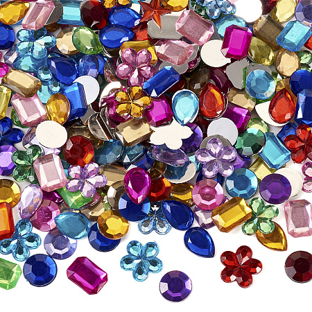 Flat Back & Back Plated Acrylic Rhinestone Cabochons MACR-TA0001-62A-1