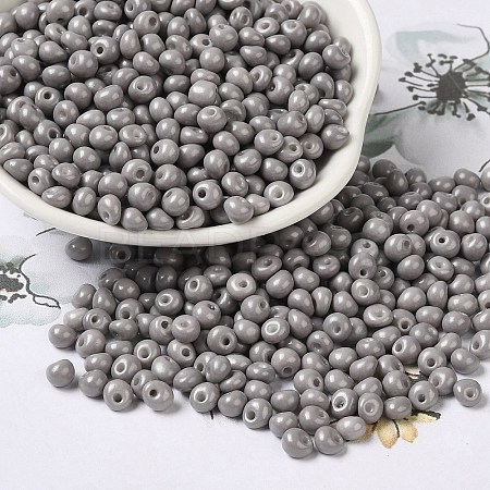 6/0 Opaque Baking Paint Glass Seed Beads X1-SEED-M012-02A-17-1