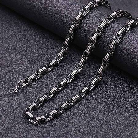 Titanium Steel Byzantine Chains Necklace for Men's FS-WG56795-89-1