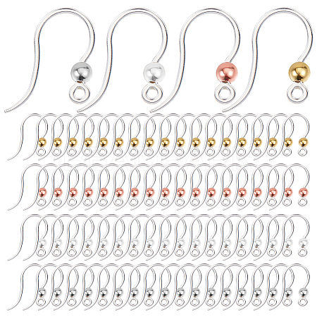 SUNNYCLUE 80Pcs 4 Colors Eco-Friendly Plastic Earring Hooks STAS-SC0004-44-1