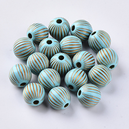 Plating Acrylic Beads OACR-S029-101-1
