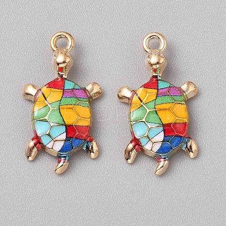 Alloy Enamel Pendants FIND-CJC0027-01G-09-1
