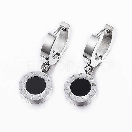 304 Stainless Steel Hoop Earrings EJEW-H338-34P-1