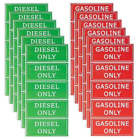 12Sheets 2 Colors Waterproof PVC Warning Sign Stickers DIY-OC0014-64-1