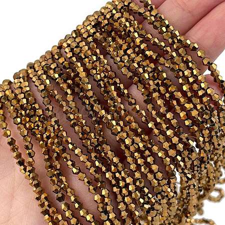 Transparent Electroplate Glass Beads Strands EGLA-A039-T2mm-UA11-1