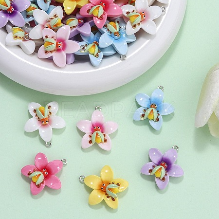 Opaque Resin Pendants RESI-D016-02A-1