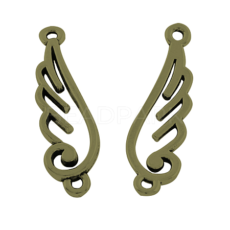Wing Tibetan Style Alloy Links connectors TIBE-5381-AB-FF-1