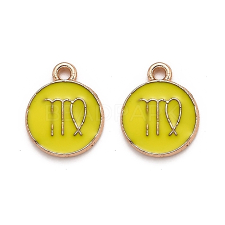 Alloy Enamel Pendants ENAM-S124-01B-14B-1