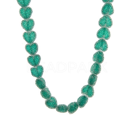 Resin Jelly Heart Beaded Necklaces FS-WGF46B0-05-1