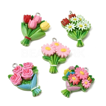 Opaque Resin Pendants RE-CBA3571-03-1